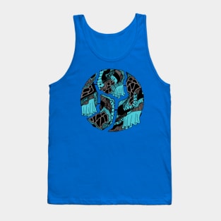 Blue Grey Circle of Connection Tank Top